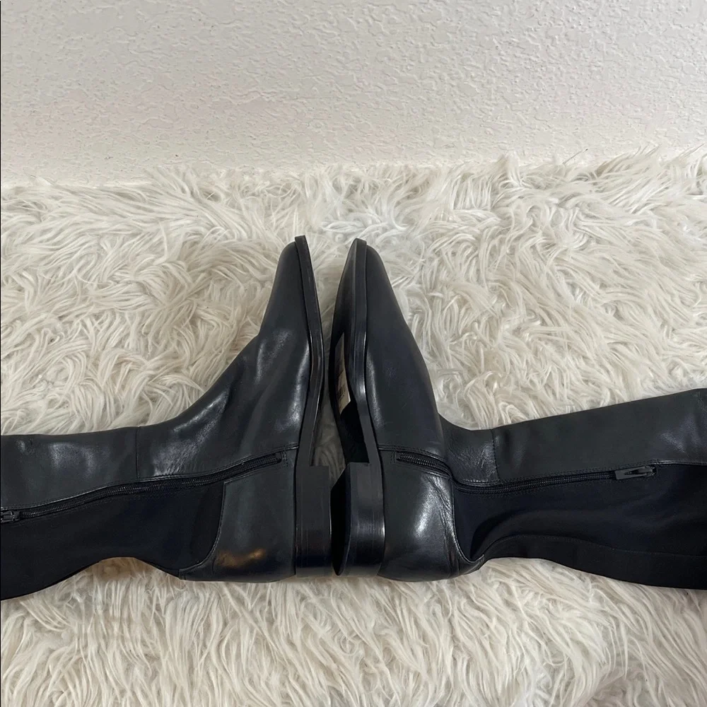 Via Spiga Women's Varun Leather/Stretch Over The Knee Boots Black Size 7.5 NEW - Picture 6 of 13
